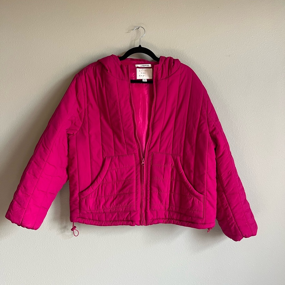 a new day Fuchsia Quilted Jacket